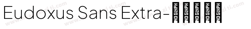 Eudoxus Sans Extra字体转换